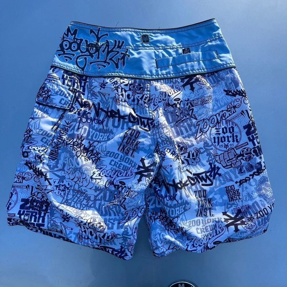 Y2K Zoo York Boardshorts abstract aop core 2000s